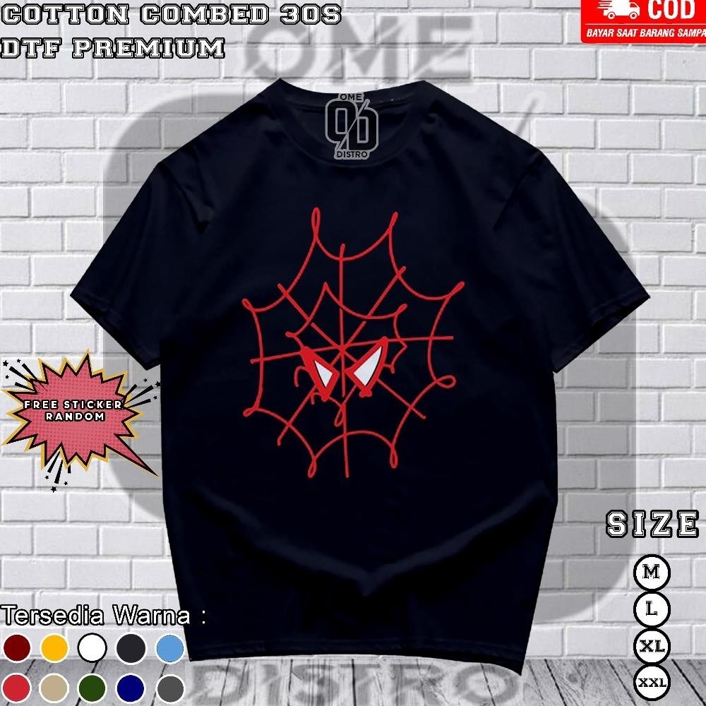 Promo Kaos Couple Spiderman Miles Morales & Gwen Stacy Warna Putih Kaos Spiderman Couple T-Shirt Spi