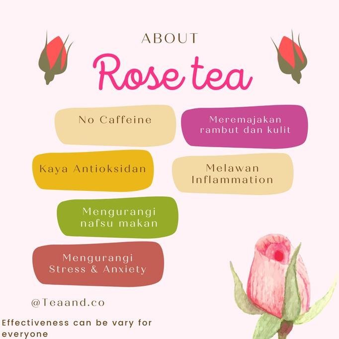 

Teh Mawar / Bunga Mawar Kering /Dried Rose Bud Tea Organic [40 gram] HTM