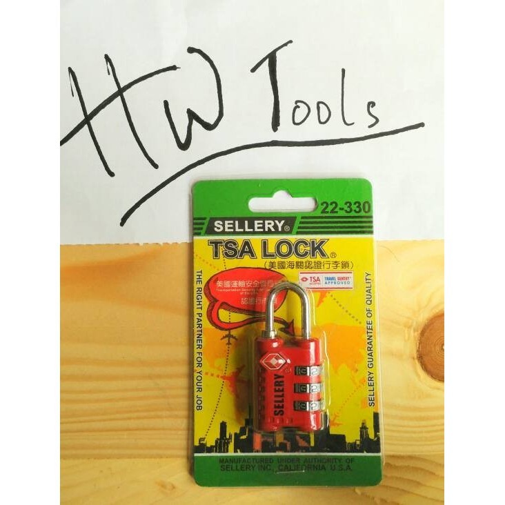 GEMBOK TSA / TSA LOCK 22-330 MERAH SELLERY