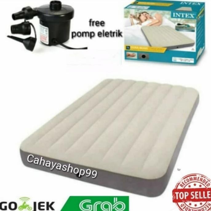 TERMURAH - paket kasur angin doubel intex -pompa eletrik - lem /kasur matras sofa