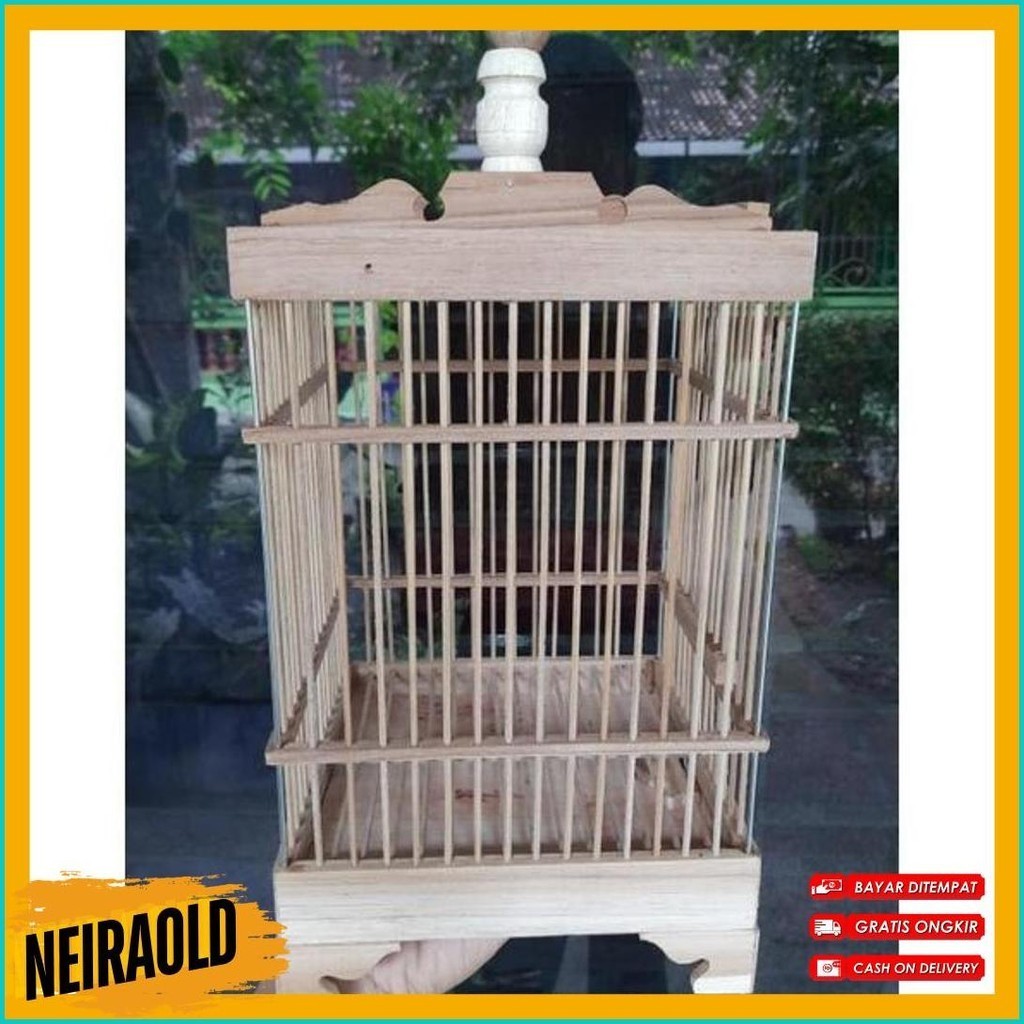 Sangkar Burung Kecil Kayu Jati Untuk Burung Prenjak Colibry (Murmer)