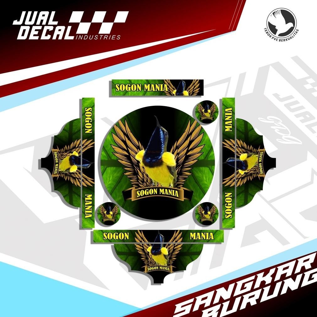 Stiker Decal Tebok Lovebird Batman Sogon Mania Sangkar Kandang Burung Sogok Ontong Trotolan Sriganti