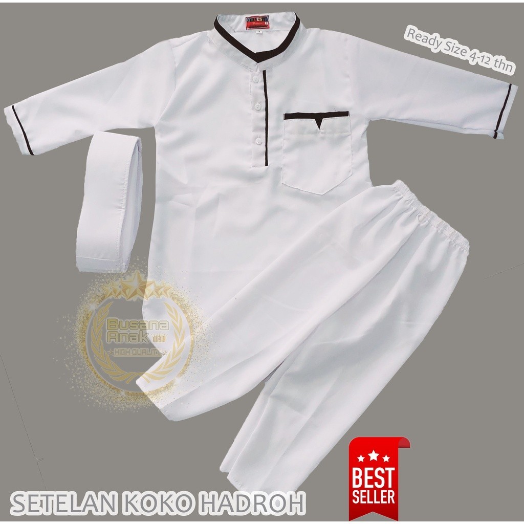 [Bahan halus dan Nyaman] Baju koko anak laki laki baju Muslim Anak Laki - Koko Hadroh Turki Anak