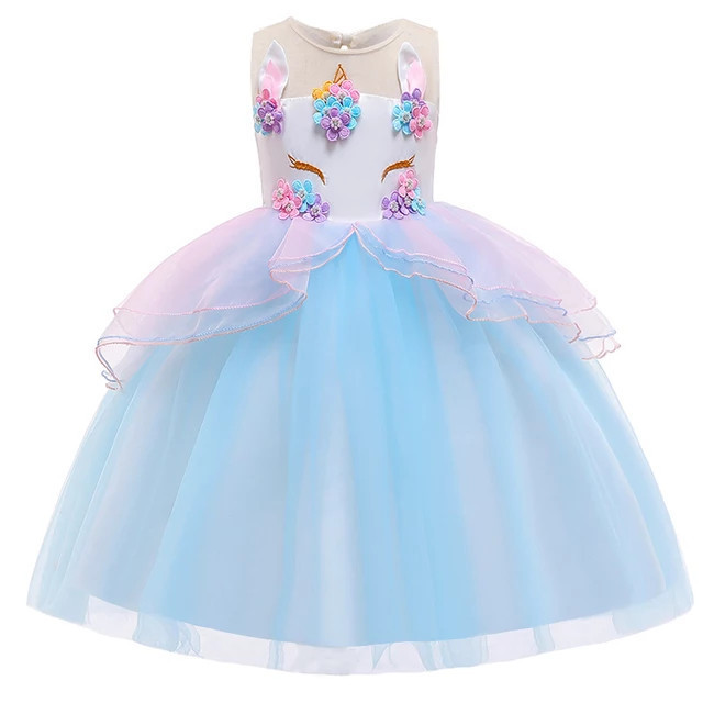 Dress pesta unicorn anak 3 -10 tahun gaun pesta unicorn anak