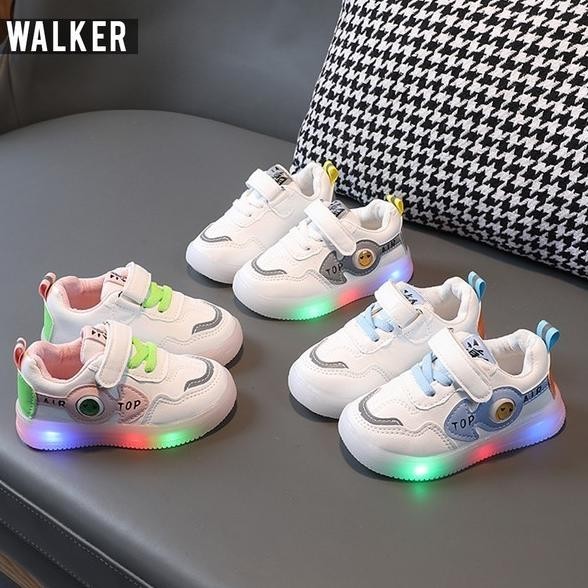 Lkm455 Sepatu Sport Anak Unisex Casual Bayi Dengan Lampu Led Sekolah [1Kg 4Pc] Little Kuma