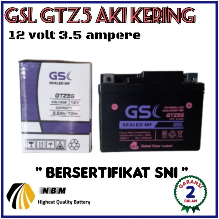 Aki Motor Beat Fi Esp Karbu Street Vario 110 Gs Gtz 5 Aki Kering