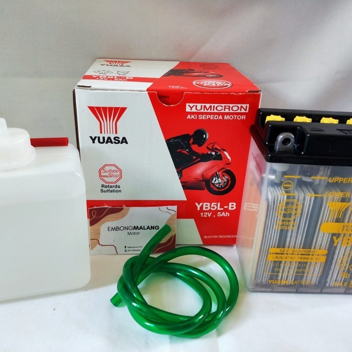 Aki Basah Yuasa Yb5L-B /Gm5Z-3B Motor Astrea, Grand, Legenda, Supra