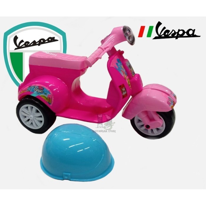 Mainan Anak Motor Pespa Free Helm