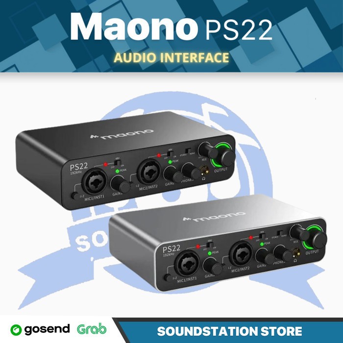 

Maono PS22 Audio Interface - Soundd Recording 2 Ch