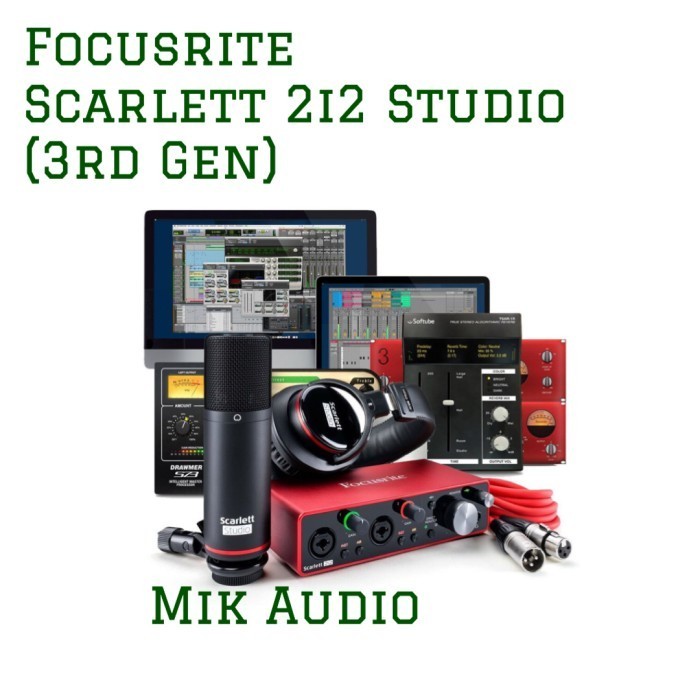 

rite Slett 2i2 Studio 3rd Gen paket alat rekaman