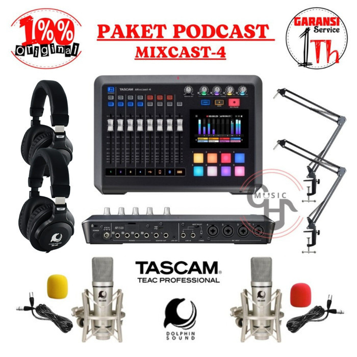 

Tascam Mixcast-4 Sound DS200 Paket Podcast