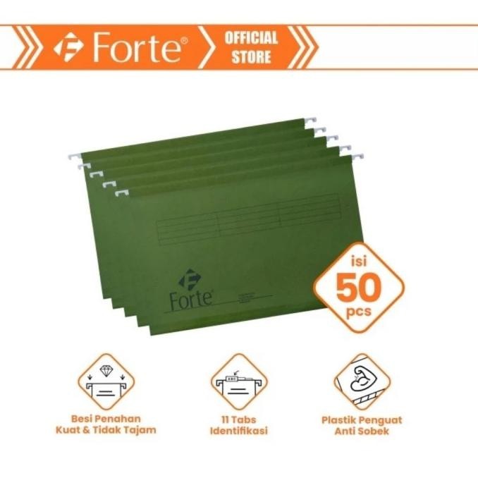

Forte Map Gantung Hanging Suspension File Folder Folio F4 Per 50 Pcs Murah Premium