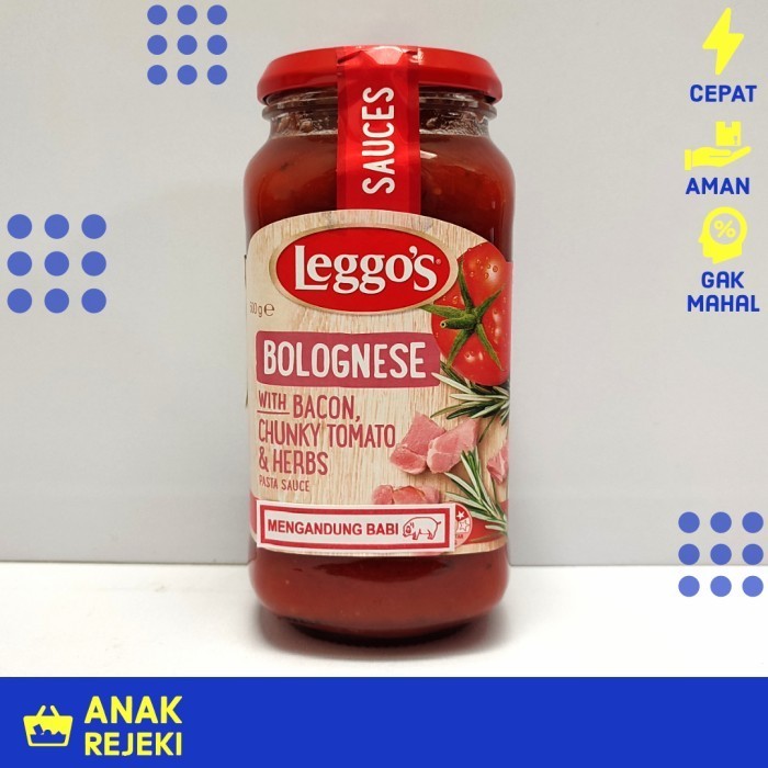 

Terlaris Leggos Bolognese w/ Bacon Pasta Sauce 500gr - Saus Bolognaise Leggo's SALE