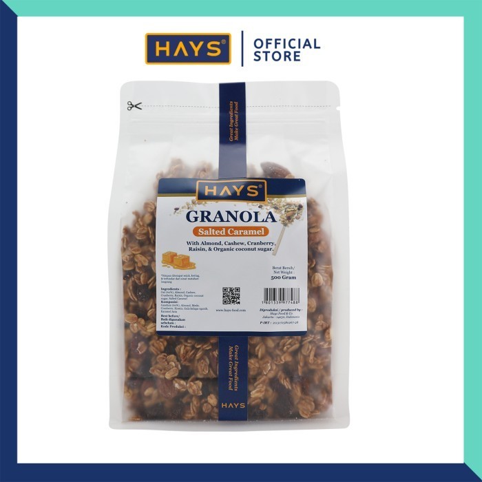 

Terlaris HAYS - Granola All Variant 500 Gram Almond Mede Cranberry Raisin SALE