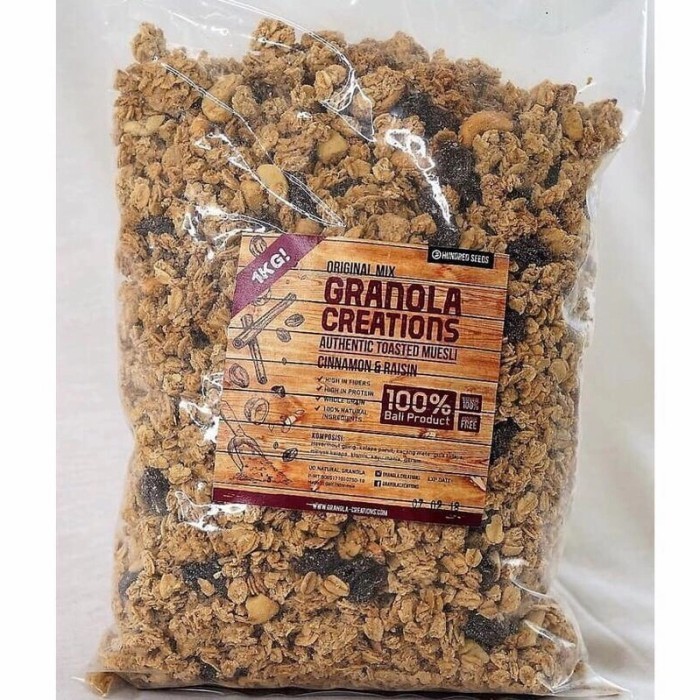 

Terlaris Granola Creations Cinnamon and Raisin 1 kg SALE