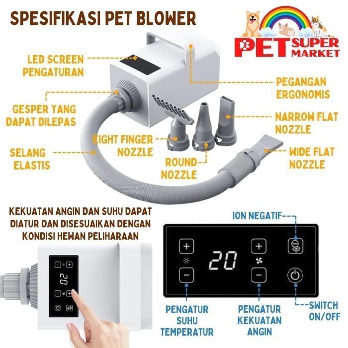 Terlaris Pet Blower / Pet Dryer / Pengering Grooming Anjing Kucing /