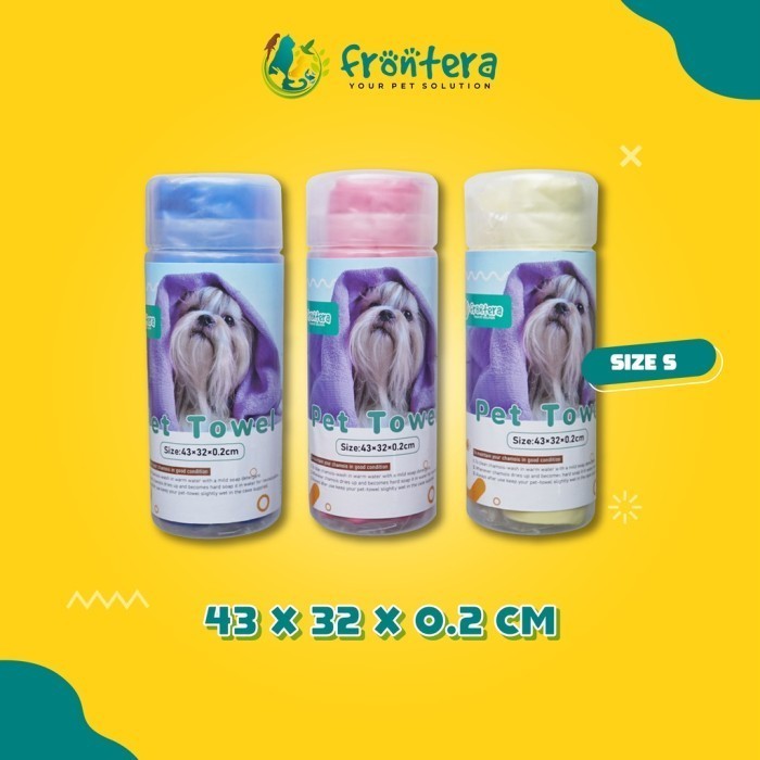 Terbatas Pet Towel Frontera Handuk Grooming Kucing Anjing Kode 1180