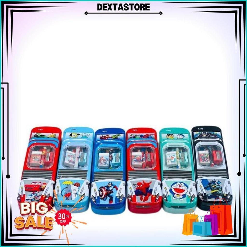 

Kotak Tempat Pensil Kaleng Princess Unicorn Frozen Avenger Spiderman 5 Cod