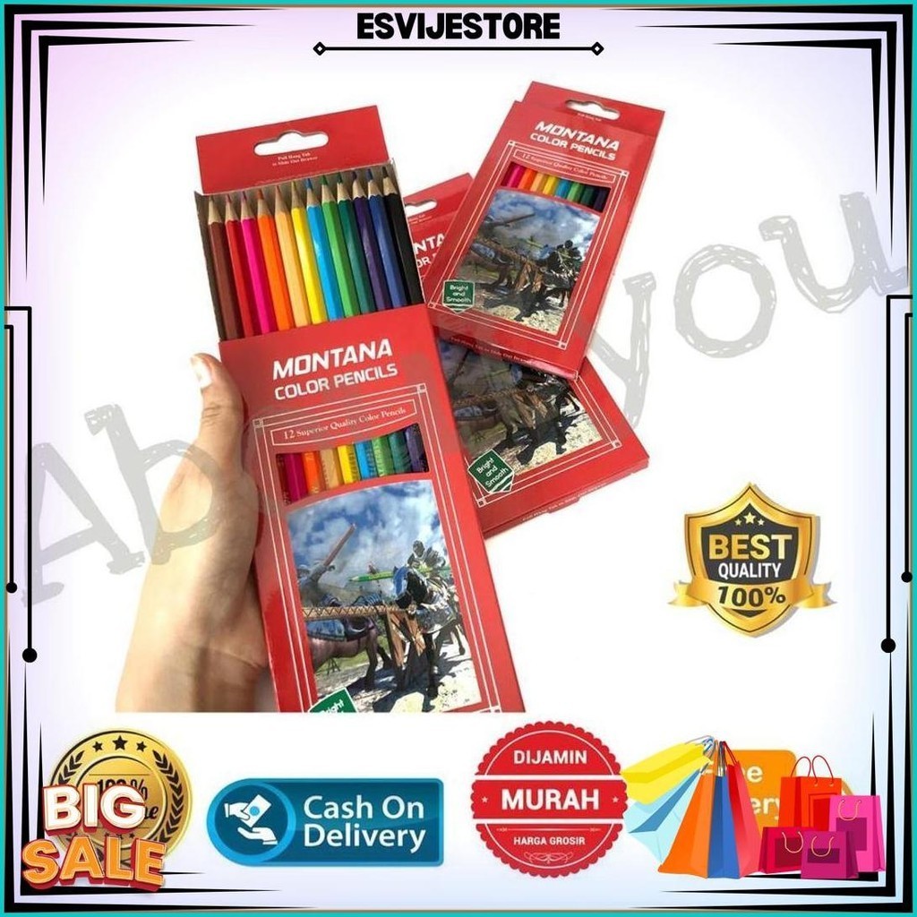 

Pensil /Pencil Warna Colour 1 Set Panjang Woodless Kayu Berkualitas Promo
