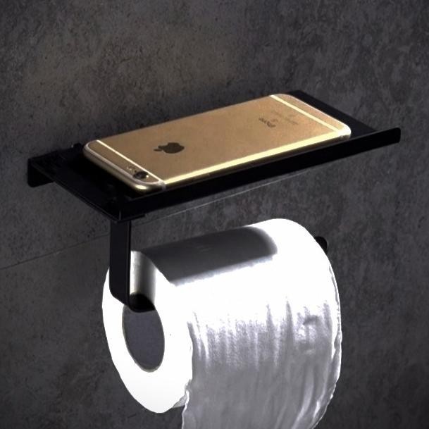 Tempat Tissue Tisu Toilet Hp Kotak Holder Tissu Gulung - Hitam