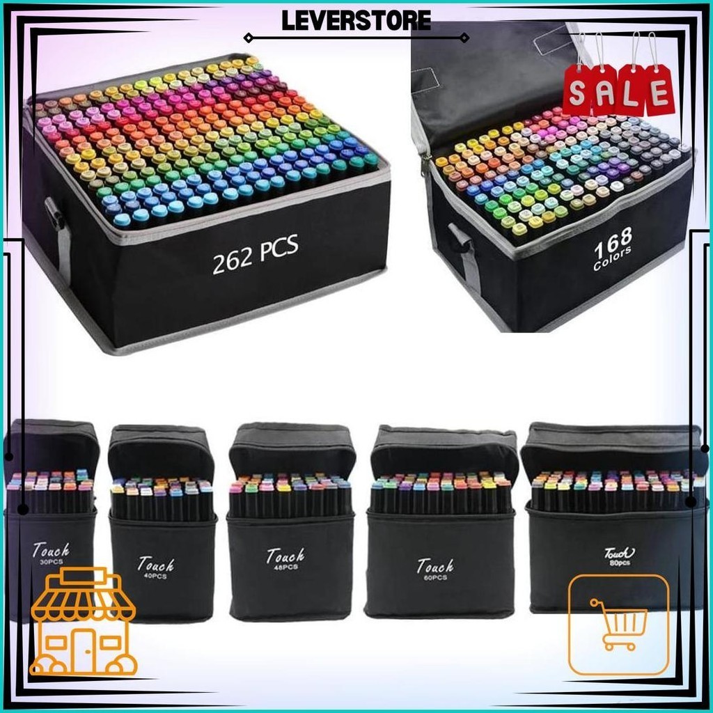 

Wwen Stabilo Spidol Warna Sketsa Umum Dua Sisi Kepala Tulis Luas Dan Halus Pena Pensil Double Headed General Touch Marker Pen Animation Set Markers Dual Side Fine Art Brush Twin Market Set 24Pcs, 48Pcs, 80Pcs All In One Multi Color Best Seller