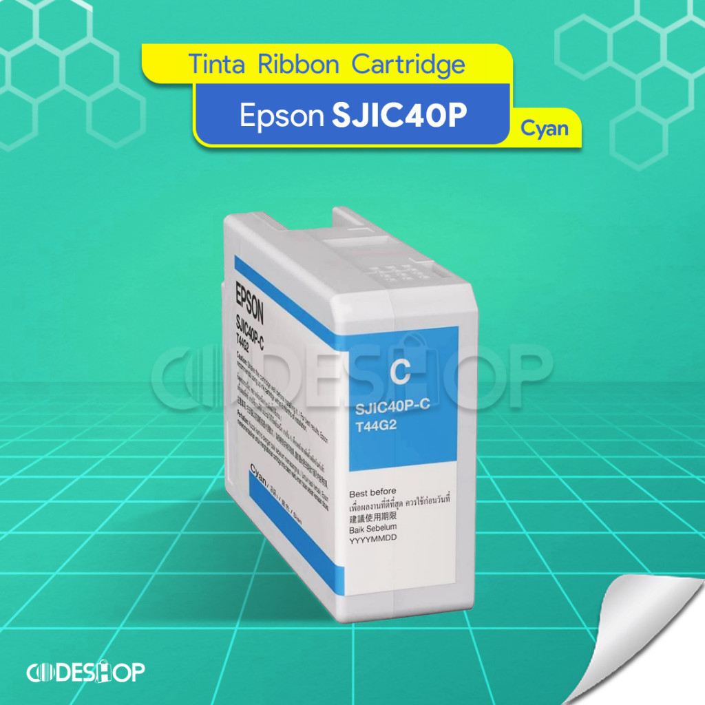 Cartridge Tinta Cyan Inkjet Printer Epson CW-C6050 / C6550 PN SJIC40P-C