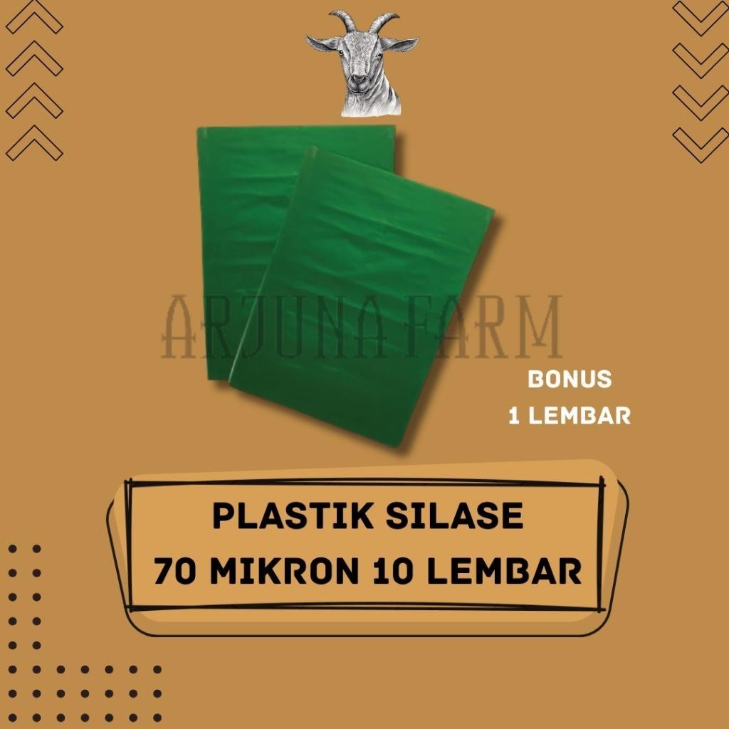Plastik Silase Fermentasi Pakan Ternak Untuk Tebon Jagung Tebu Odot Isi 10 lembar Tebal 70 Mikron Fa