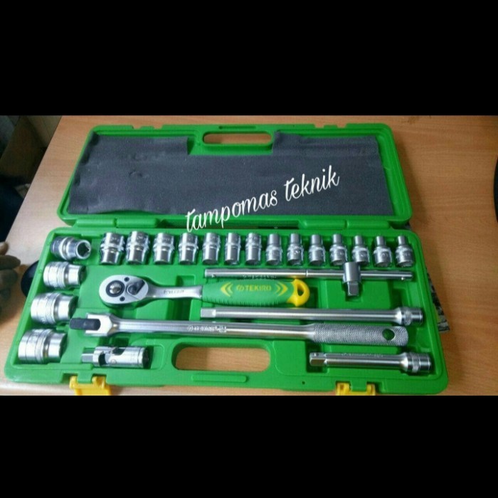 Tekiro Kunci Sok Set 8-32Mm Sok Set Tekiro 24Pcs Box Plastik