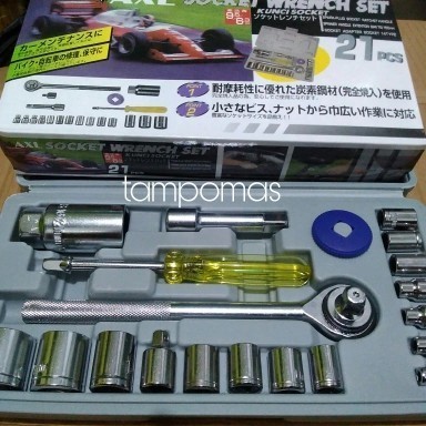 Kunci Sok Set Ats 21Pcs Socket Wrench Set Kunci Sok Ats