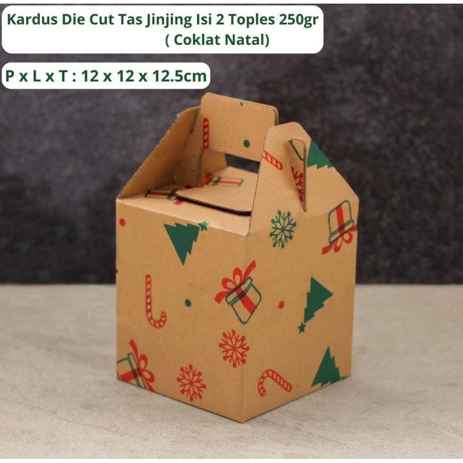 

Dus Jinjing Box isi 2 Toples 250 gr Coklat Natal 2 uk 12 x 12 x 12.5cm harga per 10pcs kotak dus unggul box packaging