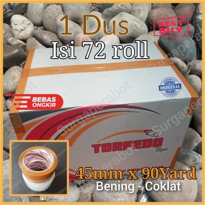 

Lakban Bening Coklat 1 Dus 90Yard 2Inci 45X90 Yard 72Rolls Solasi