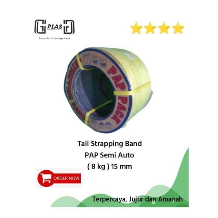 

Strapping Band Merk Pap 15Mm Kuning 8Kg Kualitas Bagus