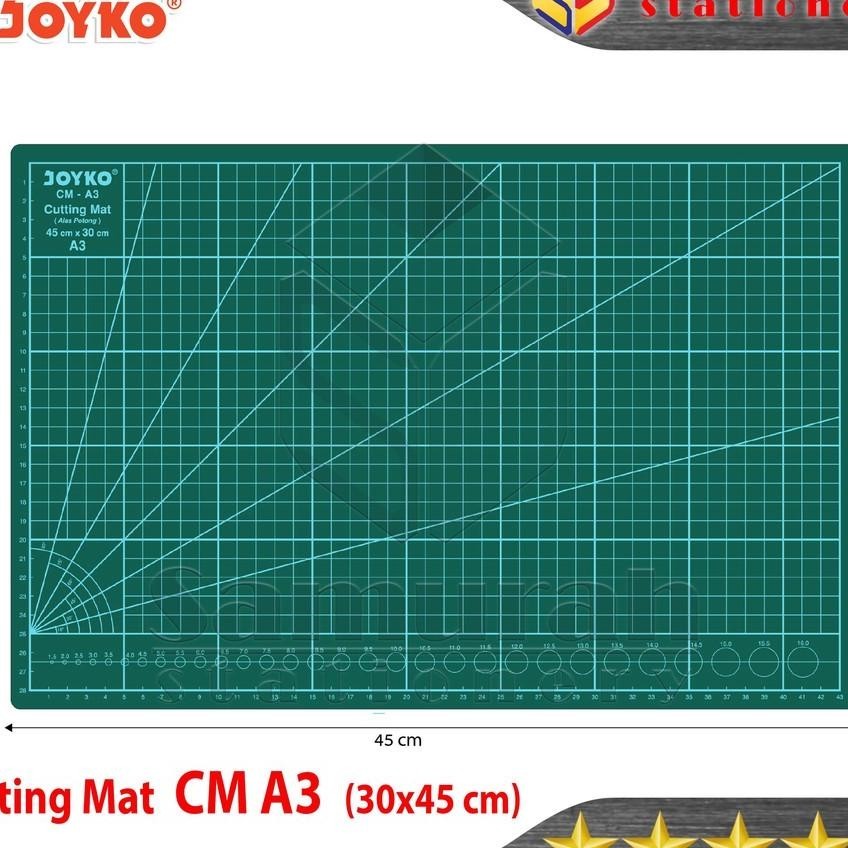 

Cutting Mat Joyko Ukuran A3 / Alas Cuting Potong Kertas / Tatakan Cutter Hijau Cm-A3 Besar