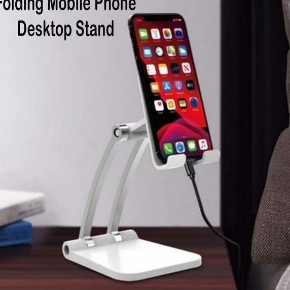 Q9 Holder Hp Full Stainless Folding Mobile Phone Desktop Stand