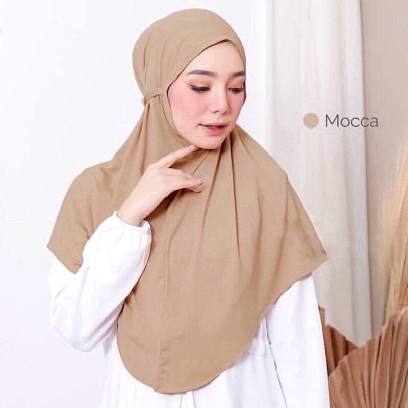 RP Hijab Bergo Tali Size M Jersey Premium/ Jilbab Instan Jersey Tali Belakang/ Bergo Instan Jersey
