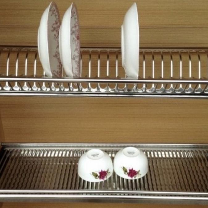 [Bayar Di Tempat] Rak Piring Kabihet 60 Cm Stainless / Rak Piring Stainless Kabinet 60Cm