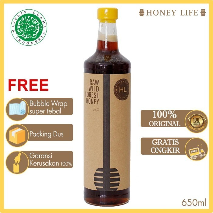 

Ready Honey Life Madu Hutan Alami - Raw Wild Forest Honey (650ML)