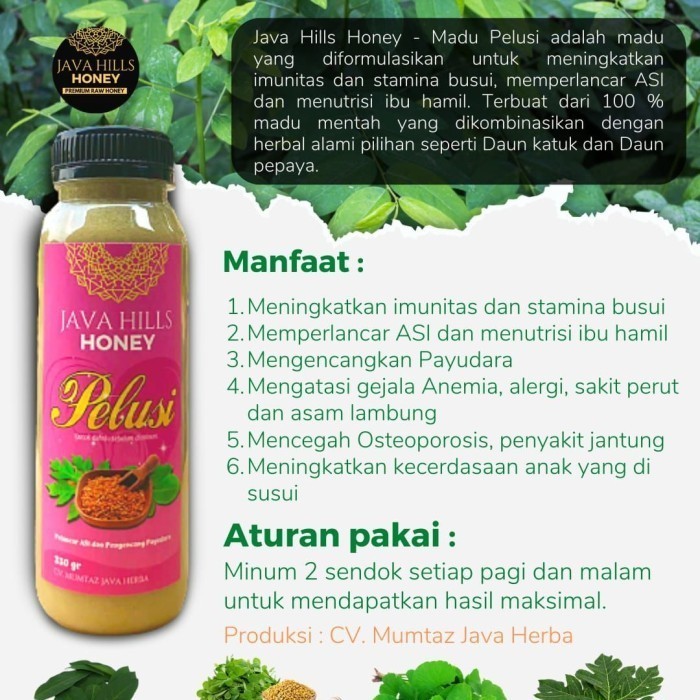 

Ready Javahills honey Herbal Pelusi Madu pelancar asi &pengencang payudara