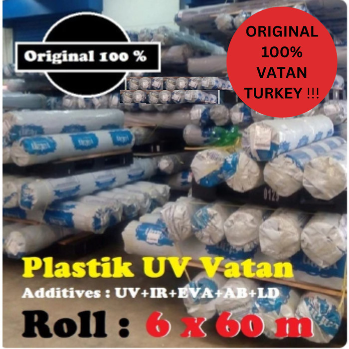 Promo Plastik Uv Vatan Asli Ori Vatan Turkey Eceran/Meter Lebar 6 M