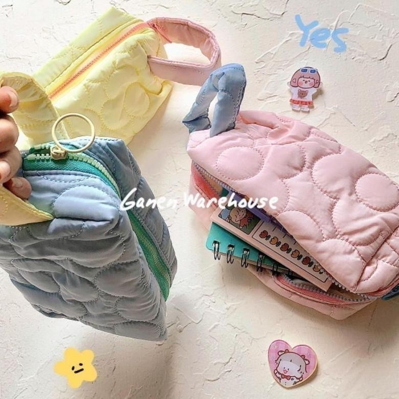

At43 [GW] Tempat Pensil Kain Korea Pastel Pouch Make Up Lucu Aesthetic Motif Bunga Viral