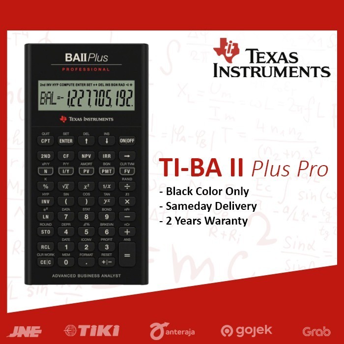 

Ready Texas Instruments BA II Plus Professional Financial Calculator