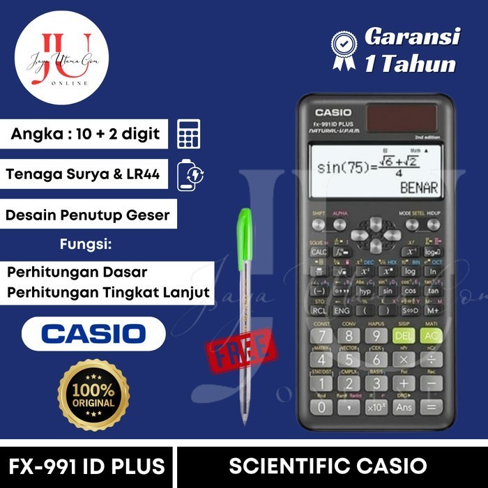 

Ready Calculator Casio FX 991 ID Plus