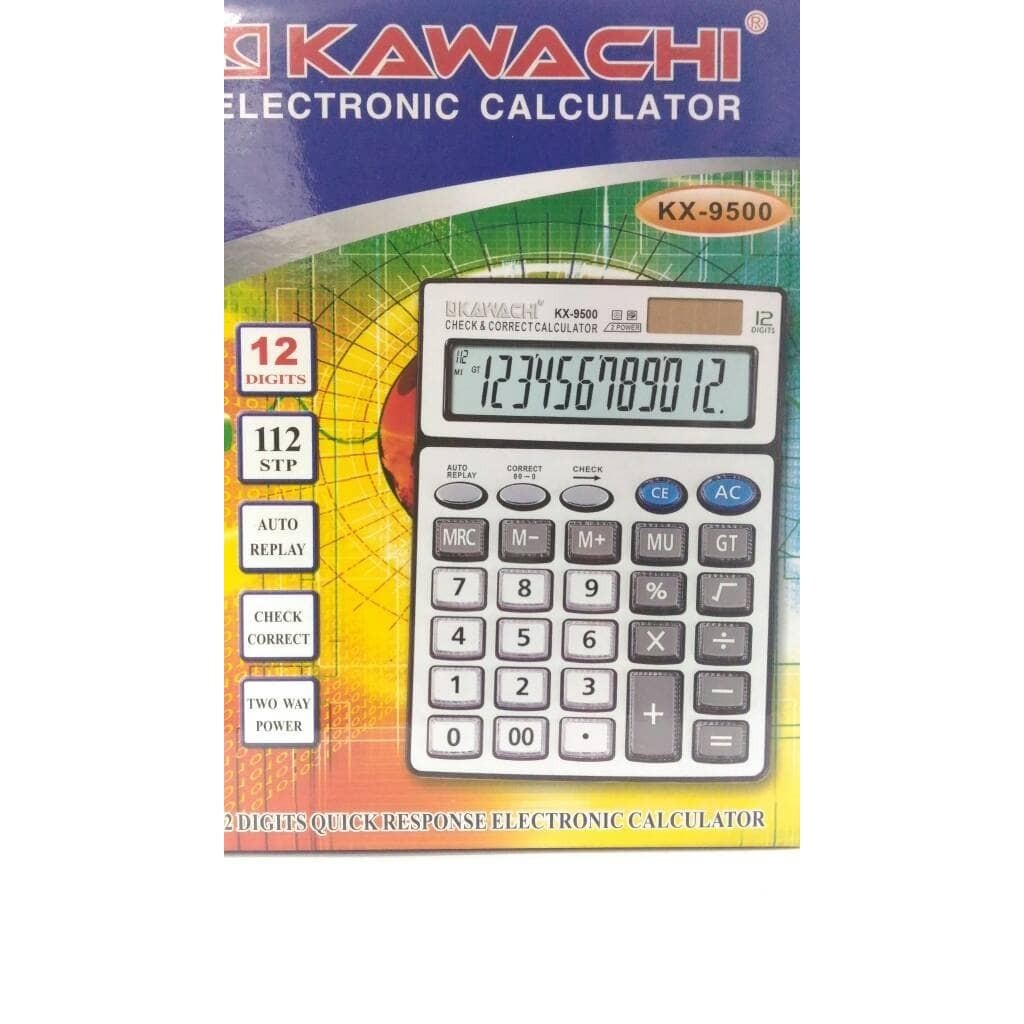 

Ready KALKULATOR 12 DIGITS 2 POWER KAWACHI KX-9500