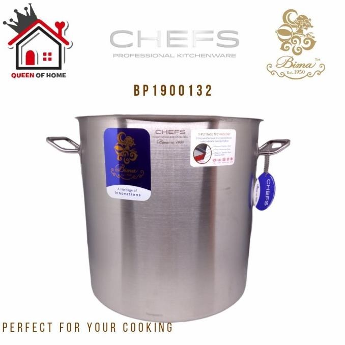 [Promo] Panci Bima Chefs Series Stockpot 32Cm Stainless Steel 304 Panci Tinggi