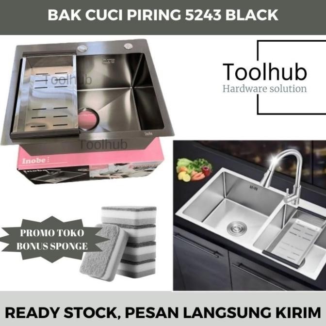 [Baru] Bak Cuci Piring 5243 | Wastafel Dapur | Bak Cuci Piring Stainless |