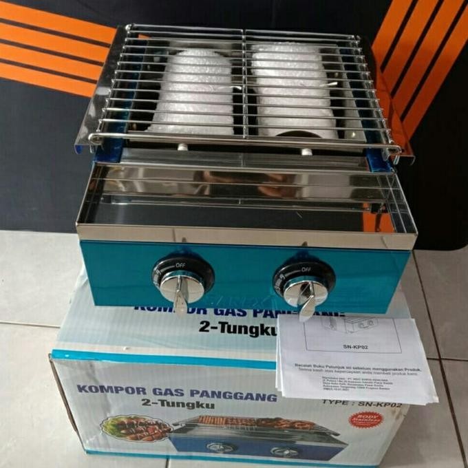 [Ready] Sanex Sn-Kp02 Gas Bbq Stove/Kompor Gas Panggangan 2Tungku