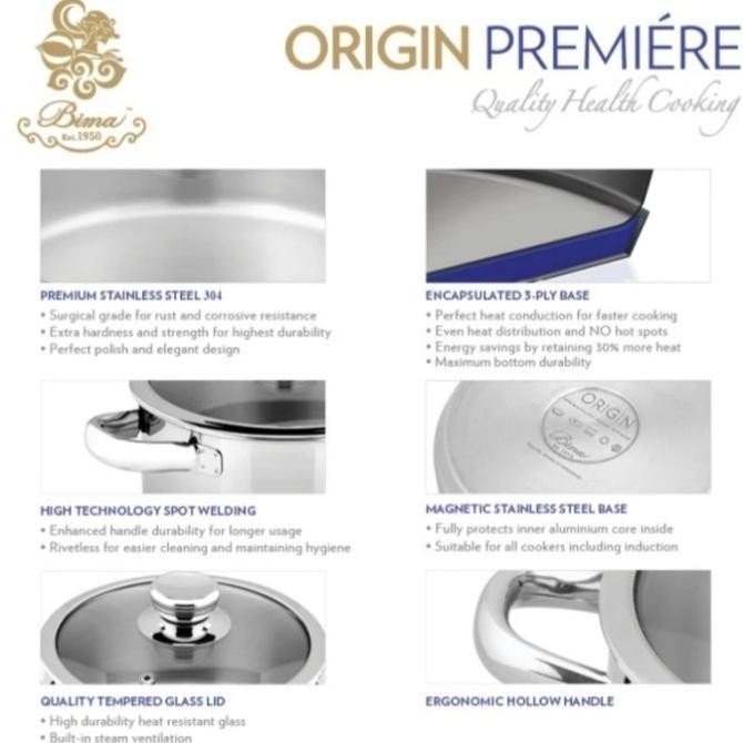 [Baru] Sauce Pot Bima Origin Premiere /Panci Stainless Sus 304