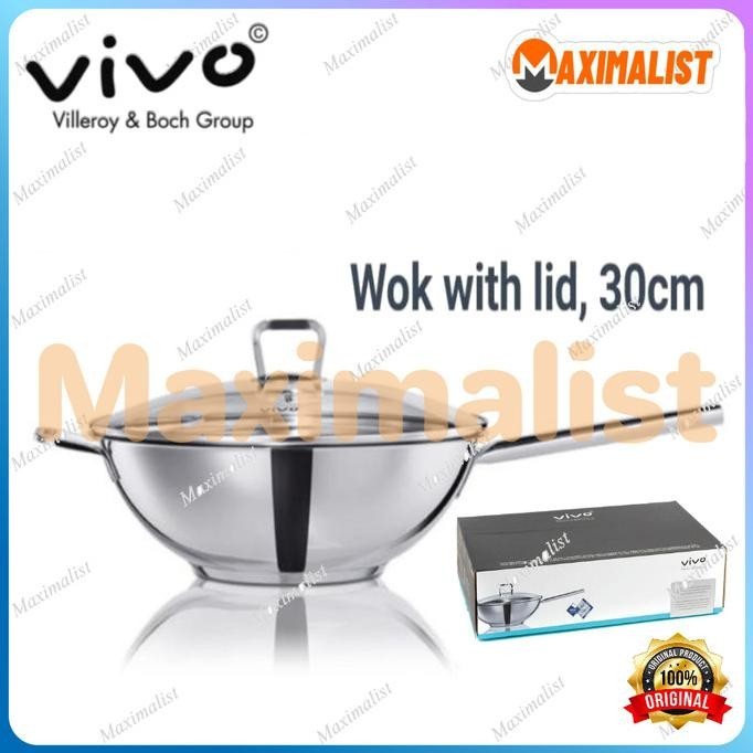 [Promo] Panci Penggorengan Vivo 30Cm Cookware Anti Lengket Stainless Steel