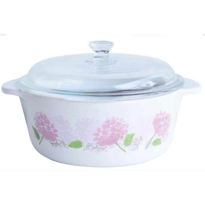 [Ready] Panci Masak Pot Kaca Luminarc Vitro Casserole White Glass 3L
