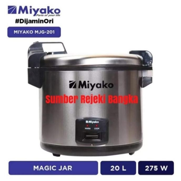 [Baru] Miyako Magic Jar/Penghangat Nasi 20 Liter Mjg-201/Mjg 201/Mjg201